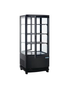 Vitrine réfrigérée Polar 86L noir - Économique et moderne