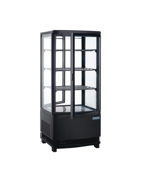 Vitrine réfrigérée Polar 86L noir - Économique et moderne