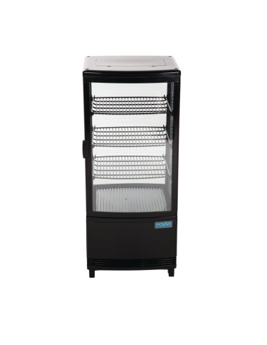 Vitrine réfrigérée Polar 86L noir - Économique et moderne