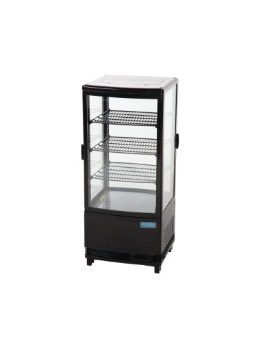 Vitrine réfrigérée Polar 86L noir - Économique et moderne