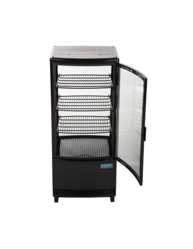 Vitrine réfrigérée Polar 86L noir - Économique et moderne