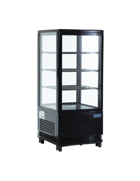 Vitrine réfrigérée Polar 68L noire - Économique et élégante