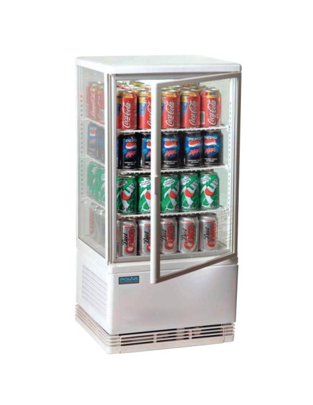Vitrine réfrigérée Polar 68L blanche - Économique et élégante