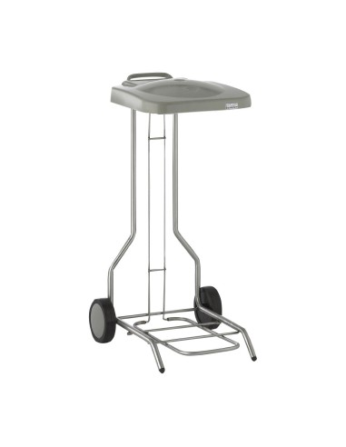 Porte-sac mobile Tournus 100/130L - inox - 900mm