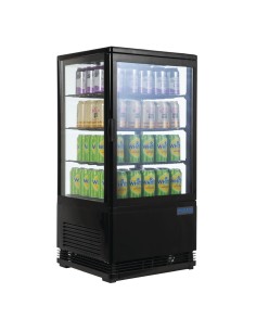 Vitrine réfrigérée Polar 68L noire - Économique et élégante 2
