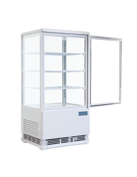 Vitrine réfrigérée Polar 68L blanche - Économique et élégante