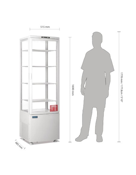 Vitrine réfrigérée Polar 235 L blanche - Économique et moderne