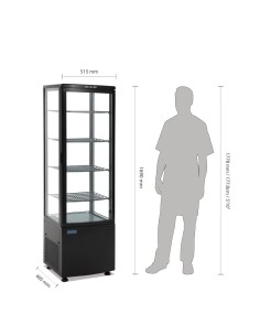 Vitrine réfrigérée Polar 235L porte incurvée - énergie A 2