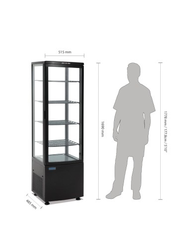 Vitrine réfrigérée Polar 235L porte incurvée - énergie A