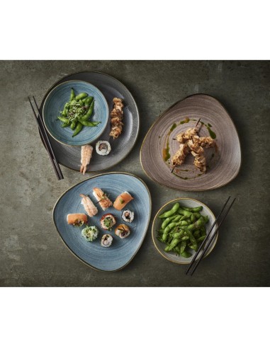 Assiettes Churchill Stonecast Raw Teal 182mm - Lot de 12