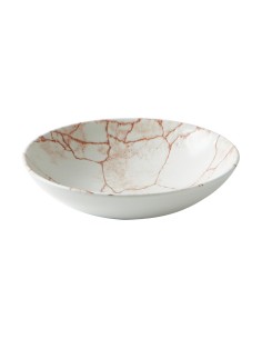 Assiettes coupe Churchill Kintsugi Coral 184mm - lot de 12