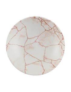 Assiettes coupe Churchill Kintsugi Coral 184mm - lot de 12 2