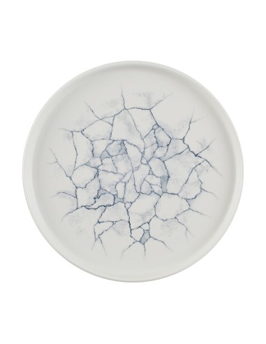 Assiettes rebord Churchill Kintsugi Pearl Grey 260mm - Lot de 6