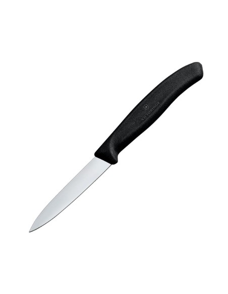 Couteau d'office pointu Victorinox 8cm noir - Qualité suisse