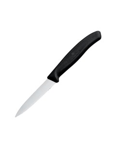 Couteau d'office denté Victorinox 8cm noir - Qualité suisse