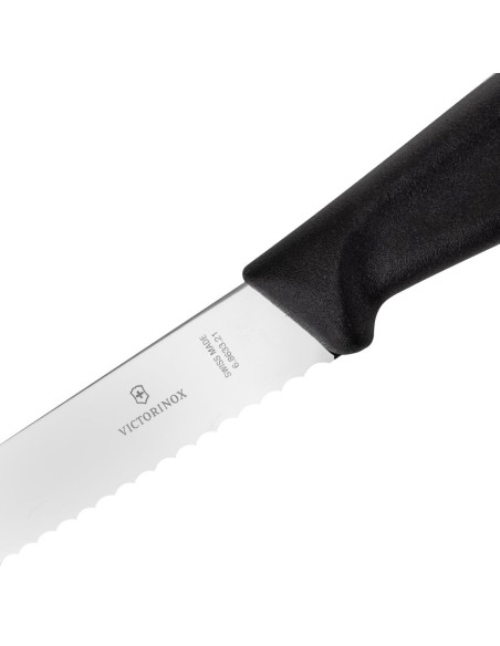 Couteau à pain 21 cm noir Victorinox - lame dentée