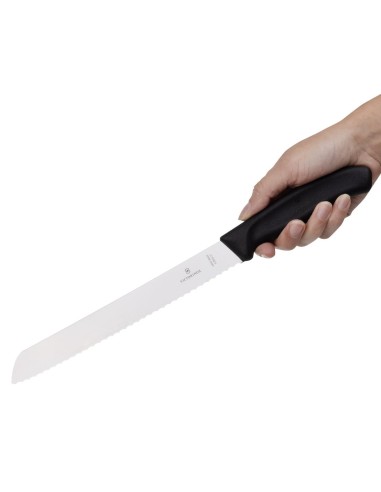 Couteau à pain 21 cm noir Victorinox - lame dentée