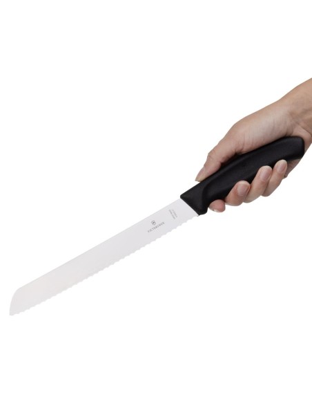 Couteau à pain 21 cm noir Victorinox - lame dentée