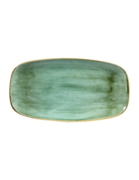 Assiettes oblongues Churchill Samphire Green - Lot de 6