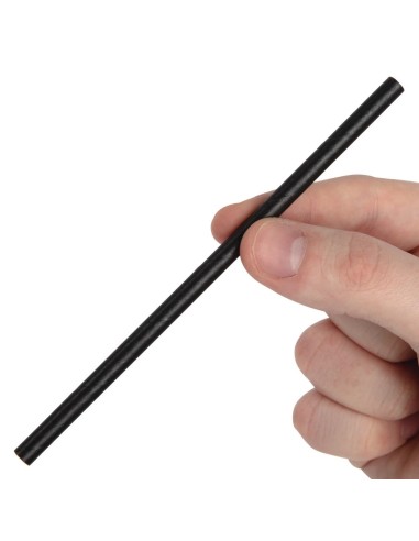 Pailles agitateurs compostables Fiesta noir - Lot 250