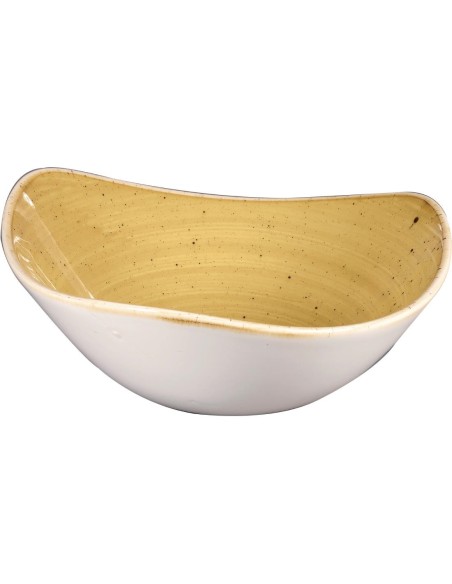Bols triangulaires Churchill Stonecast Mustard 185 mm - Lot de 12