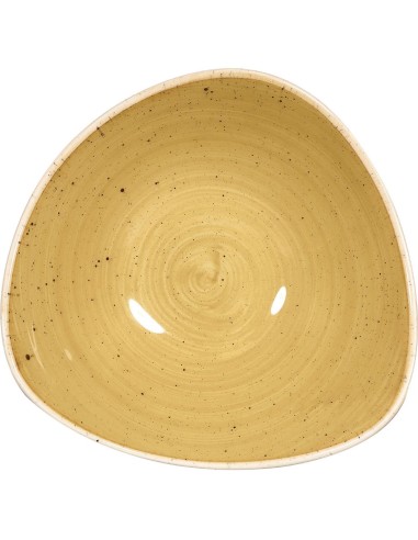 Bols triangulaires Churchill Stonecast Mustard 185 mm - Lot de 12