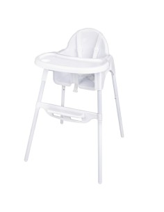 Chaise haute bébé Bolero blanc brillant - réglable et sécurisée