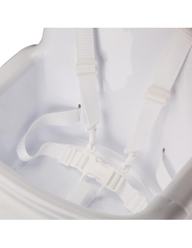 Chaise haute bébé Bolero blanc brillant - réglable et sécurisée