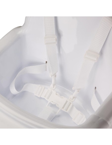Chaise haute bébé Bolero blanc brillant - réglable et sécurisée