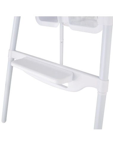 Chaise haute bébé Bolero blanc brillant - réglable et sécurisée