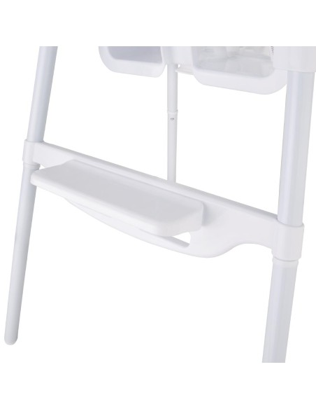 Chaise haute bébé Bolero blanc brillant - réglable et sécurisée