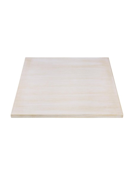 Plateau carré blanc Bolero 700mm - pré-percé
