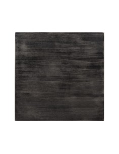 Plateau de table carré pré-percé vintage noir Bolero 700mm