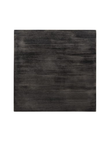 Plateau de table carré pré-percé vintage noir Bolero 700mm