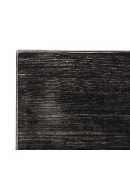 Plateau de table carré pré-percé vintage noir Bolero 700mm