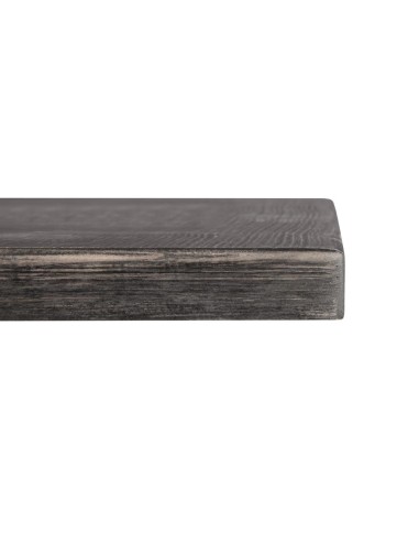 Plateau de table carré pré-percé vintage noir Bolero 700mm