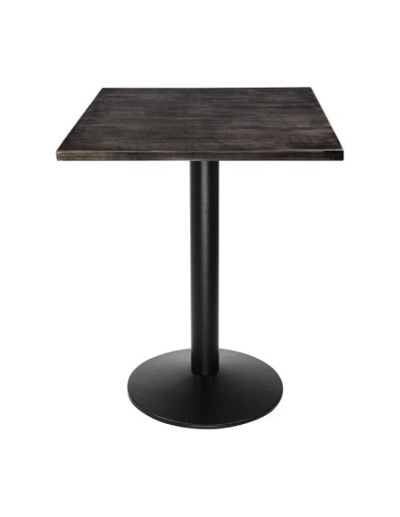 Plateau de table carré pré-percé vintage noir Bolero 700mm