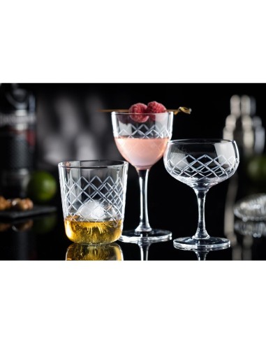 Verres à martini Utopia Raffles Diamond 190 ml - lot de 6