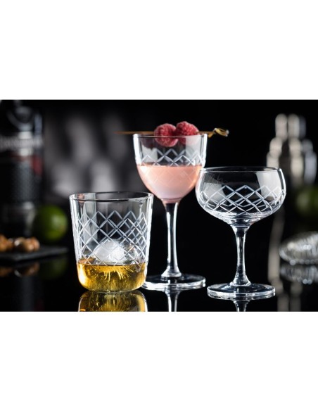 Verres à martini Utopia Raffles Diamond 190 ml - lot de 6