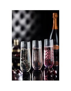 Verres à champagne Utopia Raffles Diamond 300 ml - lot de 6 2