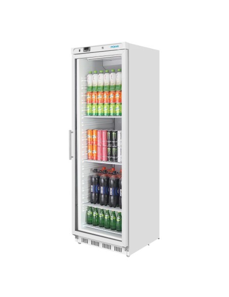 Vitrine réfrigérée positive Polar 400 L blanche - 185 W