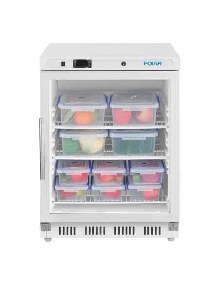 Vitrine réfrigérée dessous de comptoir Polar 150L blanche