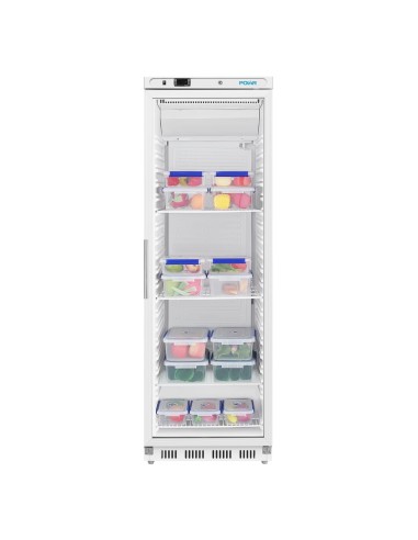 Vitrine réfrigérée positive Polar 400 L blanche - 185 W