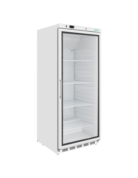 Vitrine réfrigérée Polar 600L blanche - 185W, porte verrouillable