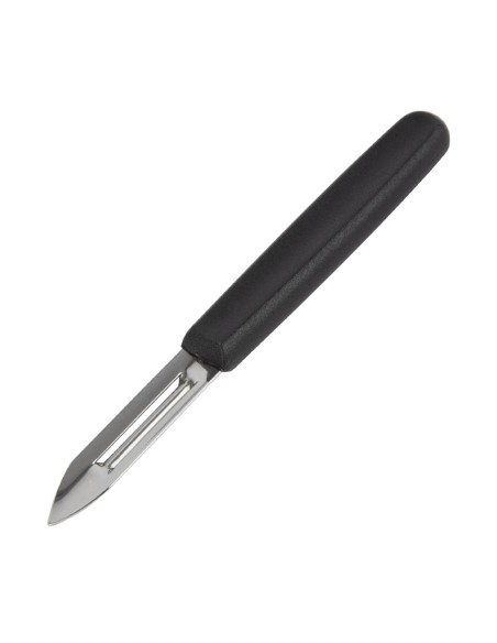 Eplucheur Vogue - Manche noir, lame inox double tranchant
