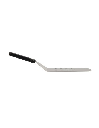 Spatule coudée ajourée Vogue - inox 255mm