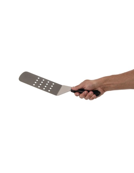 Spatule coudée ajourée Vogue - inox 255mm