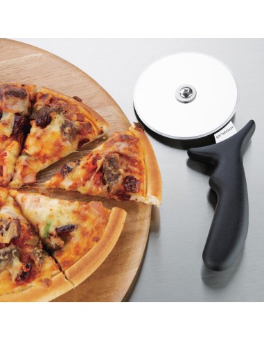 Roulette à pizza Hygiplas noire 102mm - découpe professionnelle