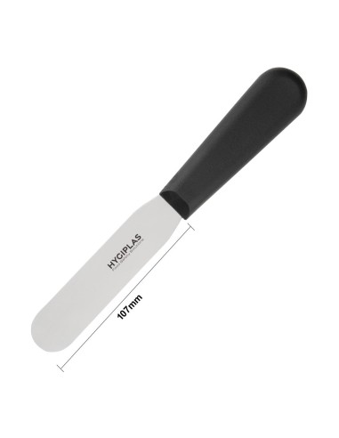 Couteau spatule à lame droite Hygiplas noir 100mm