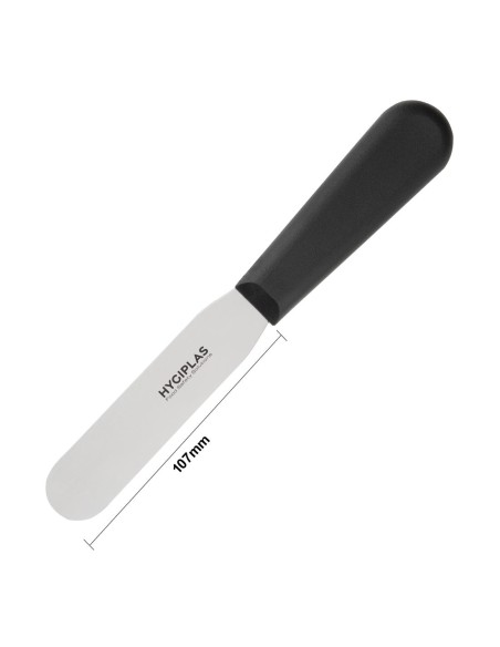 Couteau spatule à lame droite Hygiplas noir 100mm